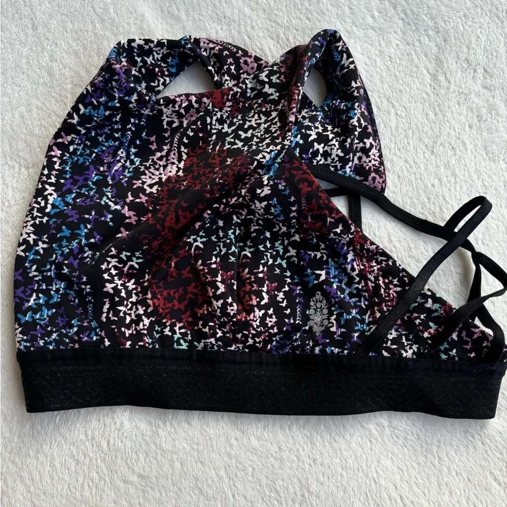 Free people Twist Pointe Strappy Printed Bra